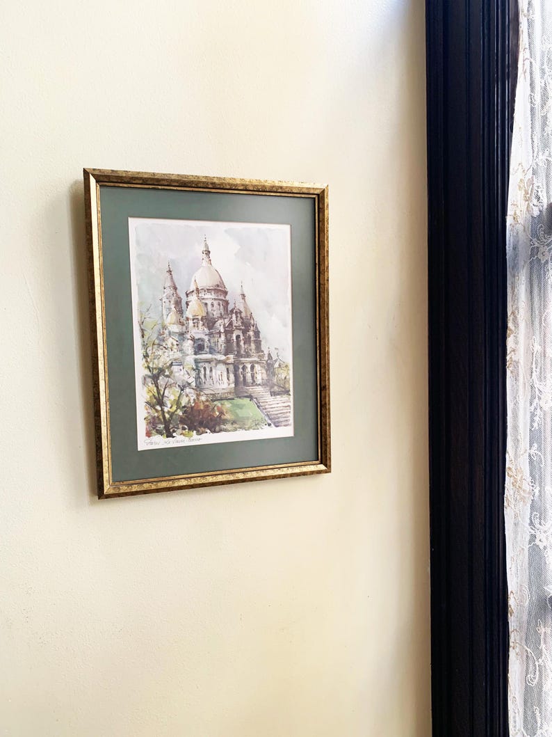 Arte de París Lámina de París Acuarela de París Arte vintage Regalos de París Arte francés Lámina vintage Arte enmarcado Láminas de Francia Place de la Concorde imagen 5