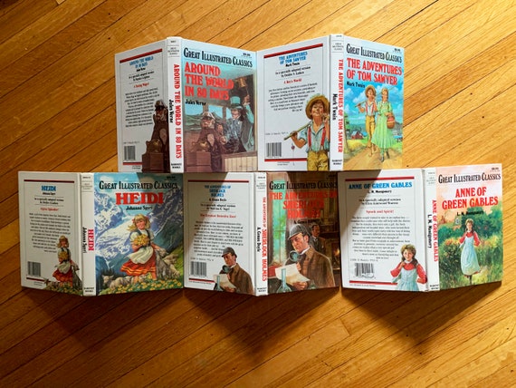 Children's Books for Kids Books for Children Vintage Book Gift Book Children Tom Sawyer Mark Twain Heidi Anne of Green Gables Reading Books