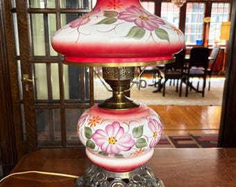 Lampe ancienne Lampe vintage Lampe de table ancienne Lampe en laiton Éclairage ancien Lampe de chambre à coucher Lampe de bureau Lampe d'appoint Lampe florale vintage Lampe de chambre à coucher