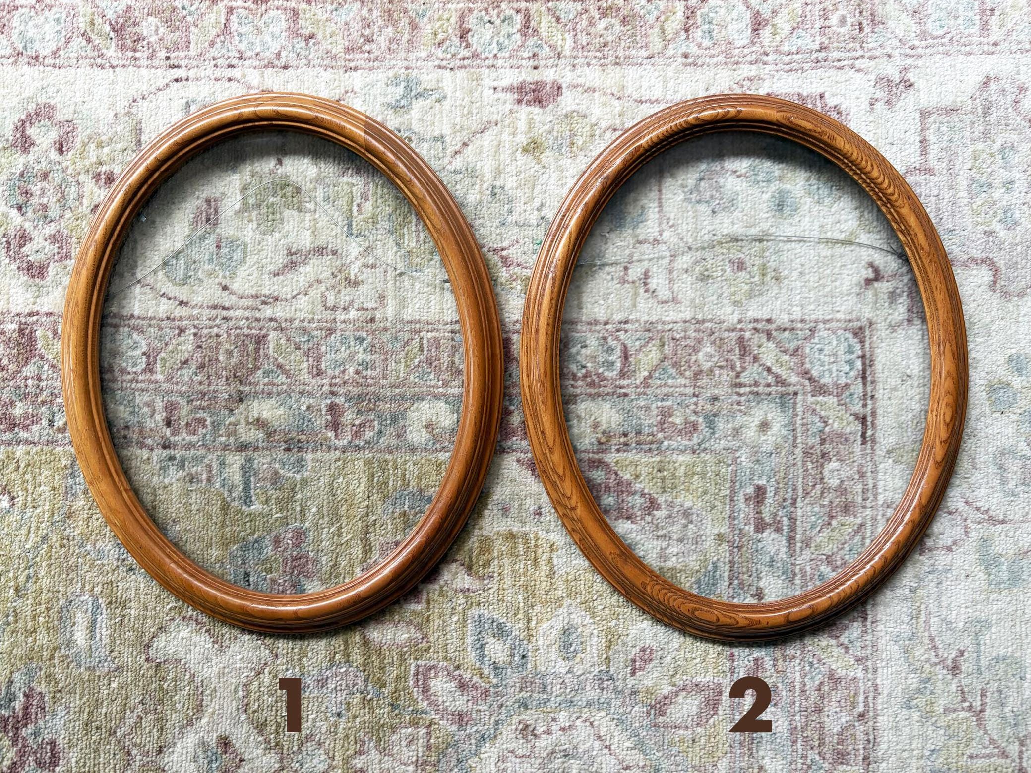 Oval Wood Picture Frame Oval Wall Frame Oval Frame Natural Wood