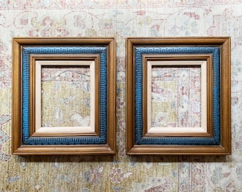Wood Frame Wall Art Frame Wood Wall Frames Art Wall Frame Blue Frame Old Frames Photo Frame Mirror Frame 8x10 Frame Vintage Picture Frame