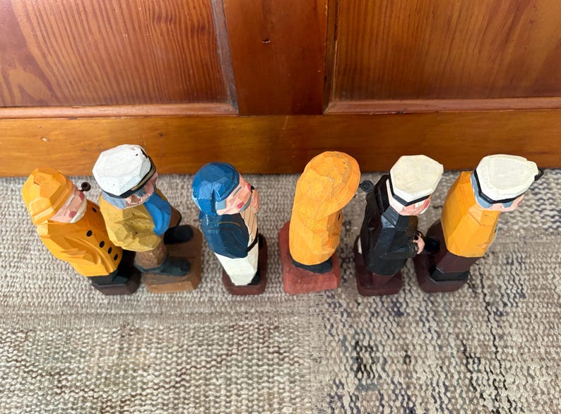 Carved Sailor Carved Wood Sailor Captain Vintage Nautical Decor Sailing Gift Sailing Decor Boating Gift Nautical Gifts Pirate Wood Figurine image 12