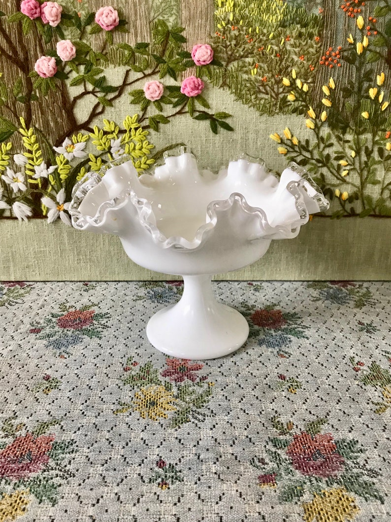 3 Milk Glass Bowl Milk Glass Candy Dish Vintage Bowl Set of Etsy