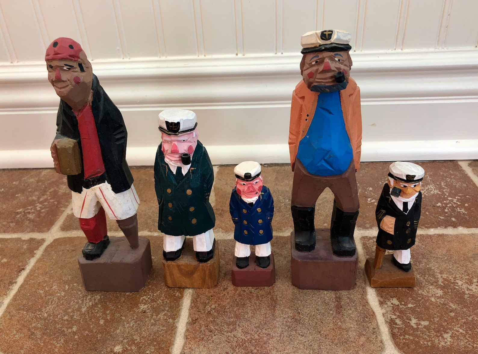 Carved Sailor Carved Wood Sailor Vintage Nautical Decor Etsy