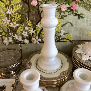 Milk Glass Candle Holder Milk Glass Candlestick Holder White Candle Holder Milk Glass Candlesticks White Candle Holder Antique Candlesticks Tall Holder