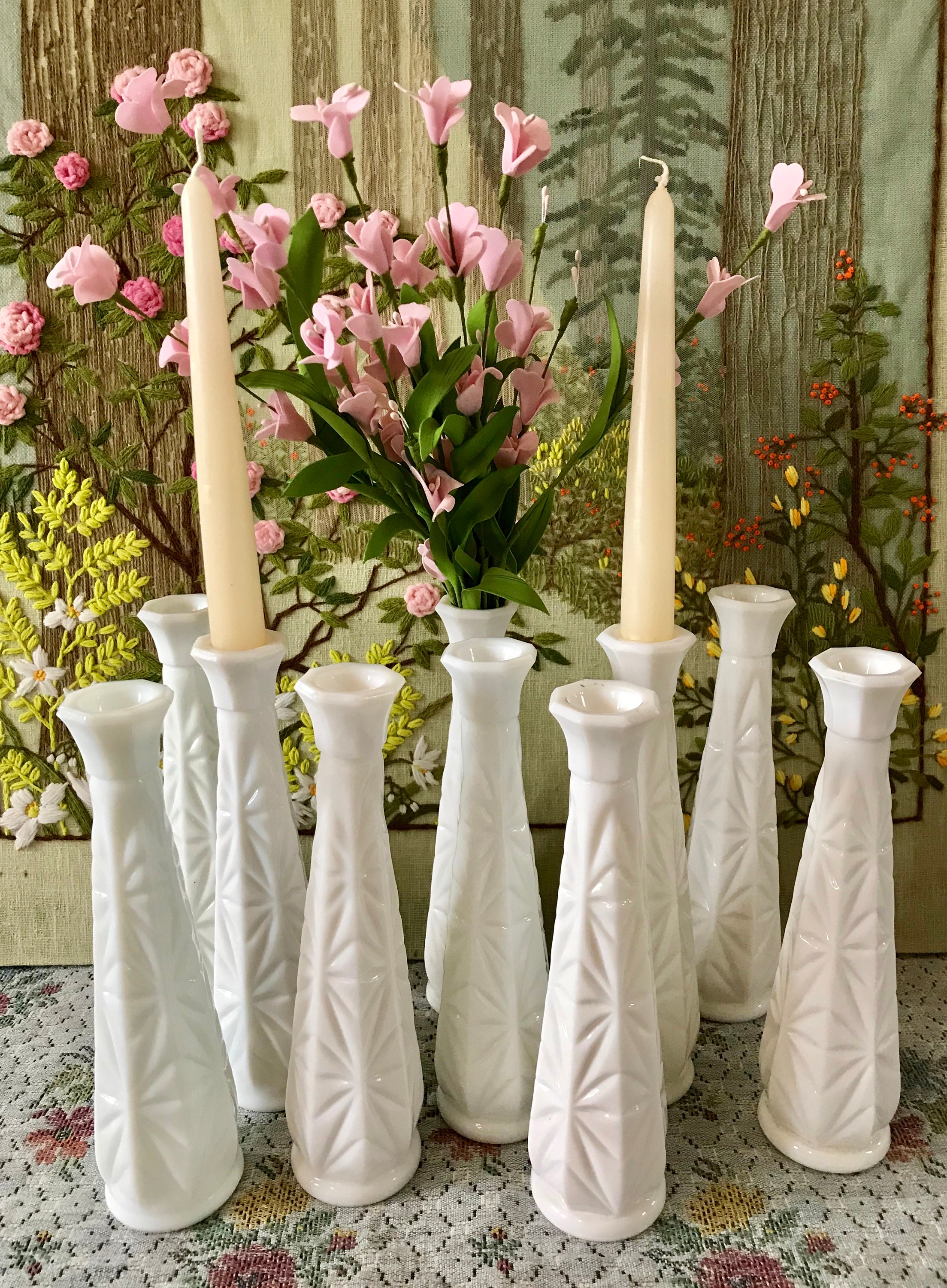 Milk Glass Vase Wedding Centerpiece Vases for Wedding Vases Etsy