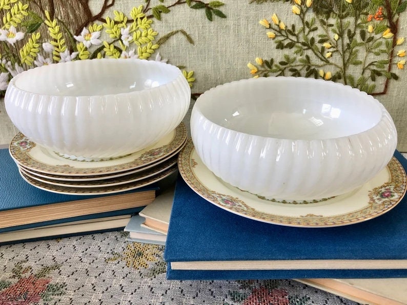 Milk Glass Bowl Milk Glass Candy Dish Vintage Bowl White Bowls Milk Glass Vase Vintage Bowls Antique Bowl Small Bowl Vase Decor Bowl Vintage image 9