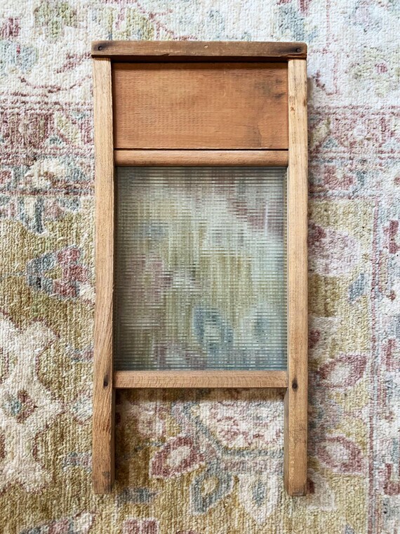 アメリカヴィンテージ　ウォッシュボード ビンテージ】アメリカ製National Washboard 社 ガラスの洗濯板