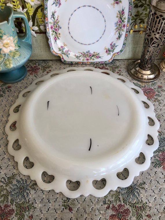 Milk Glass Plates Milk Glass Cake Plate Milk Glass Platter White
