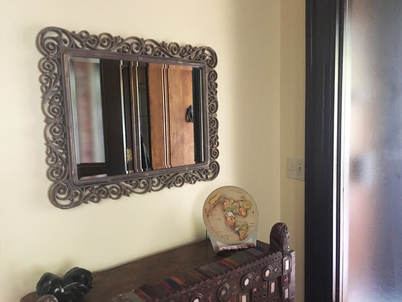 Vintage Mirror For Wall Decorative Antique Old Large Beveled Bedroom Ornate Hallway