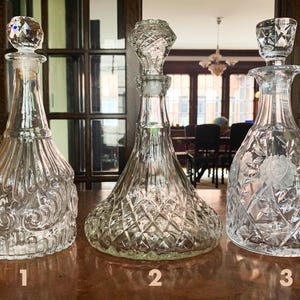 Glass Decanter Liquor Decanter Bottle Vintage Decanter Antique Decanter Liquor Antique Bottle Bar Decor Glass Bottles Glass Liquor Bottle