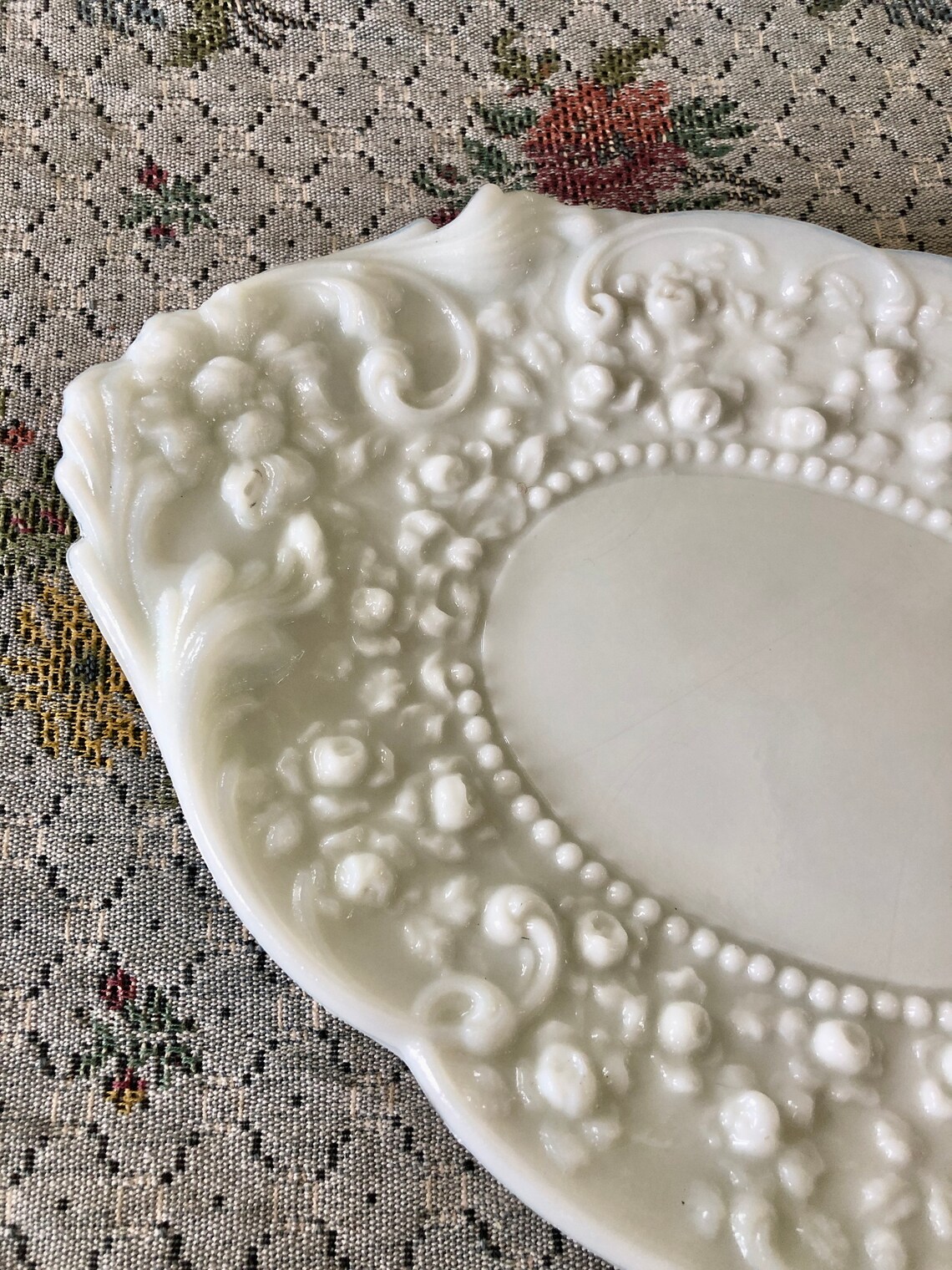 Vintage Plates Milk Glass Plates White Plates Dessert Plates Etsy