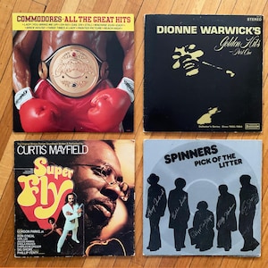 Record Album Vintage Albums Vintage Vinyl Records Dionne Warwick Curtis Mayfield Super Fly Soul Music Spinners Commodores R&B Music Album