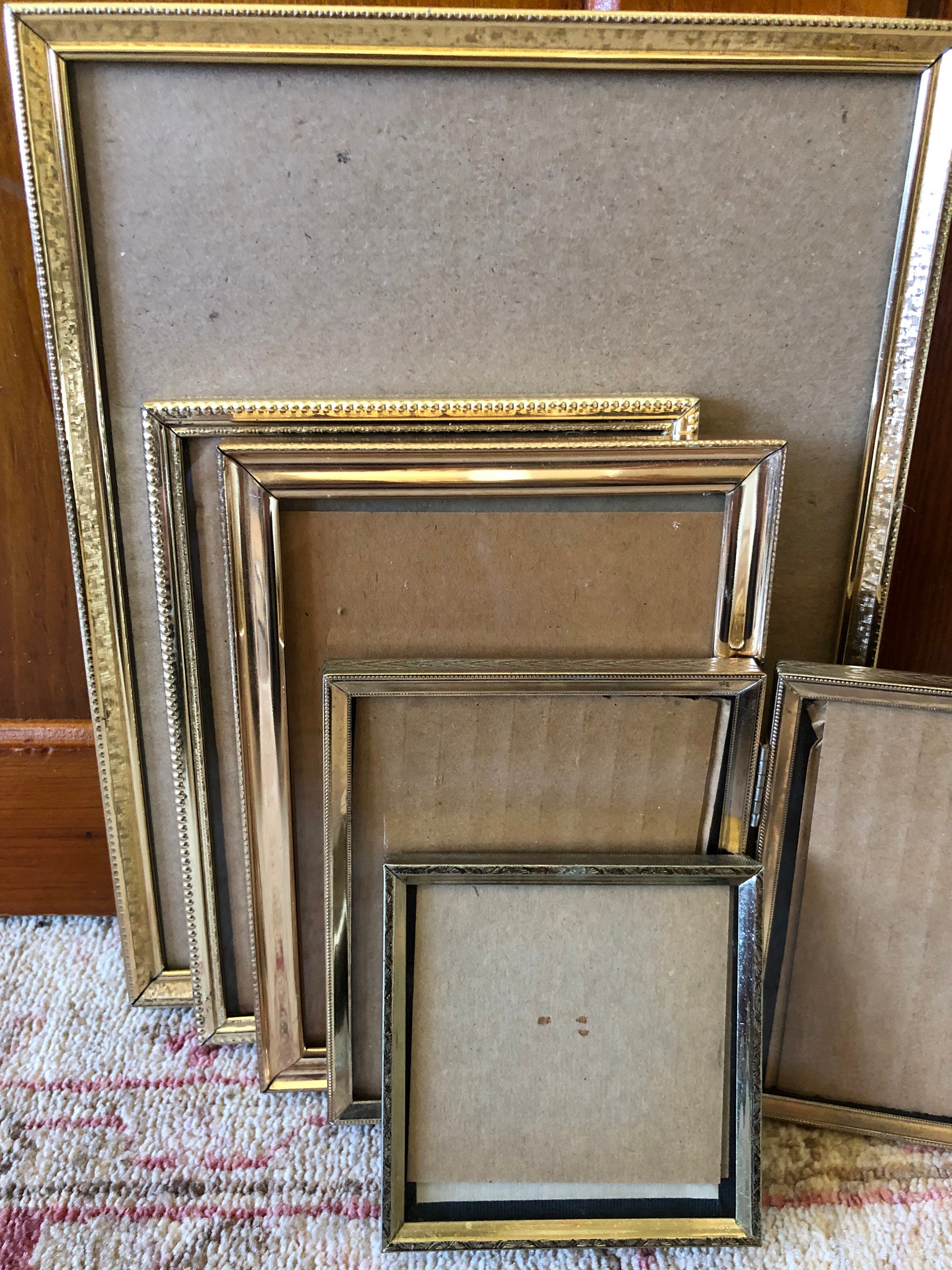 Vintage Frames Brass Frames Brass Picture Frame Set of Frames Etsy