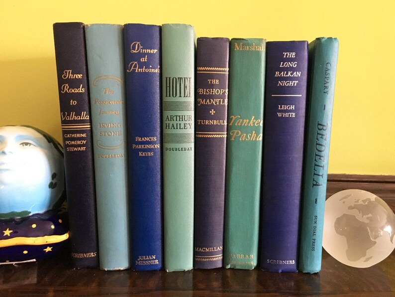 Vintage Books For Staging Books Decor Books For Decoration Etsy