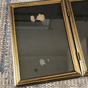 Gold Frame Brass Picture Frame Double Frame Vintage Frame Vintage Picture Frame Old Frames Antique Frame Double Picture Frame Photo Frame image 4