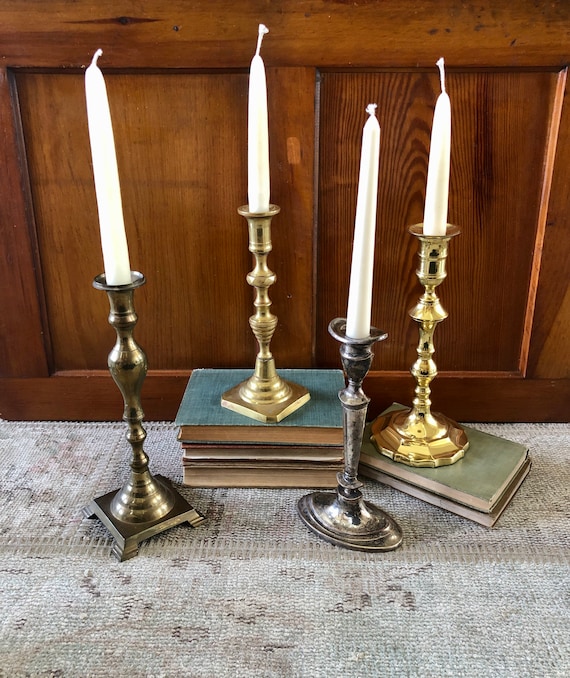 Vintage Candle Holder Brass Candle Holder Vintage Candlesticks Gold  Candlesticks Silver Candlesticks Gold Candle Holder Brass Candlesticks 