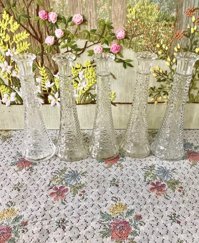 Glass Vases for Flowers Vases Centerpiece Vases for Wedding Vases Clear Glass Vase Set of Vases Bud Vases Wedding Decor Vases Vintage Vases