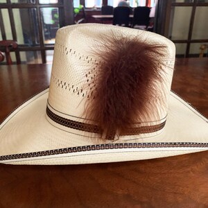 Vintage Mexican Western Straw Summer Hat Size 7 1/8