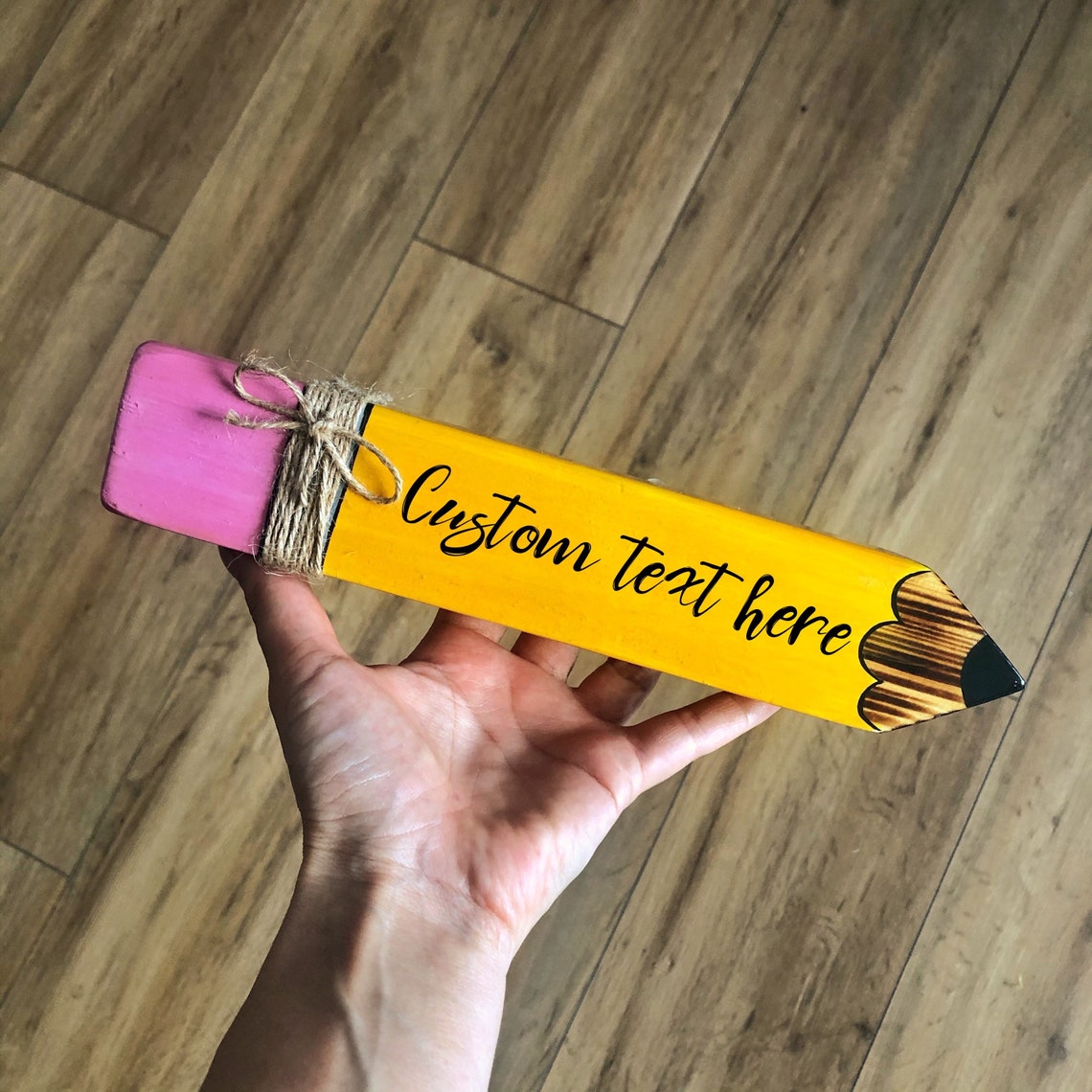 Wooden Pencil Desk Sign Male Teacher Gifts. Teacher Name Etsy