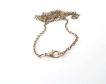 Chain necklace Fine cable chain 14 inch - 38 inch Bronze necklace Bronze chain Antique brass chain Mens chain necklace Link size 4.5x3mm