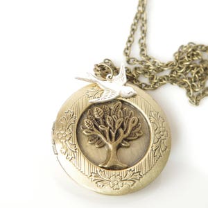 Mothers Day necklace Tree of life locket necklace Family tree jewelry Personalized photo locket Family Locket Mom locket Grandma locket image 5