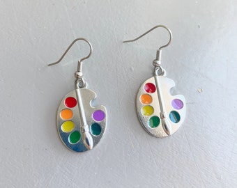 Tavolozza Del Pittore Set Pittura Orecchini Colori Miniblings