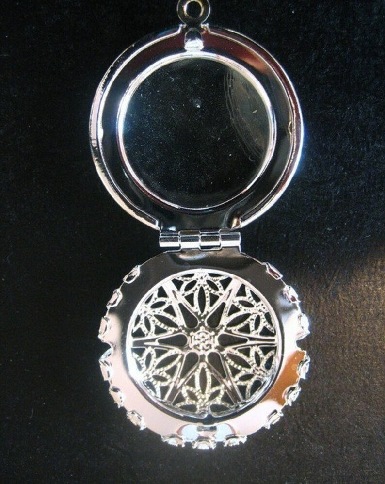 Locket Necklace Key Locket Pearl Locket Pendant Silver Locket Etsy