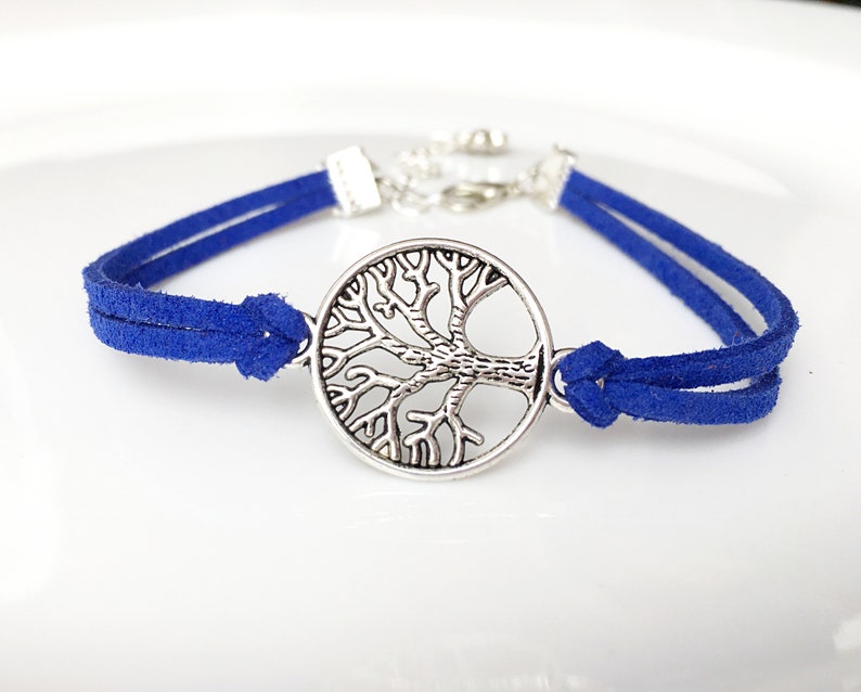 Tree of Life Suede Bracelet Jewelry Family Faux Suede Leather Cord karma Friendship Tree of Life Charm Bracelet Unisex Gift For Her image 8