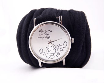 Montre-bracelet noir Tattoo Cover Boho montre Hippie bracelets pour femme Infinity copine cadeau pour femme Bracelet manchette Accessoire de mode