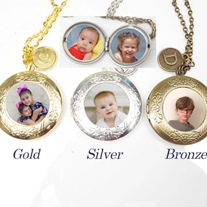 Personalized Photo Locket Necklace: Vintage Style Family Keepsake