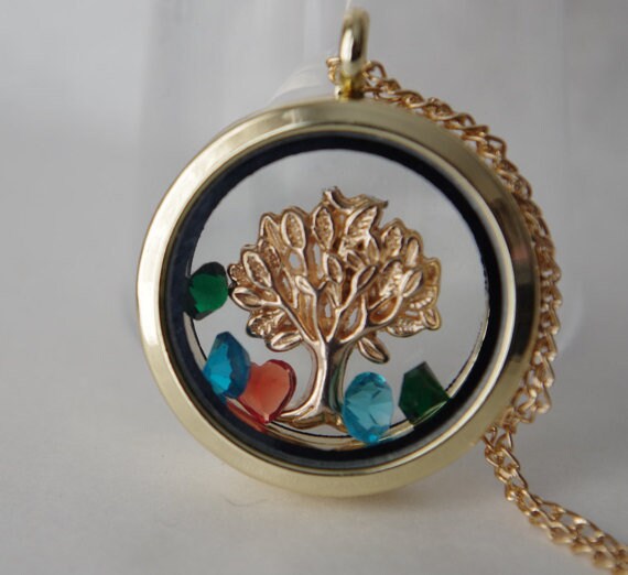 Family Tree Locket Floating Locket Tree of Life Locket Floating
