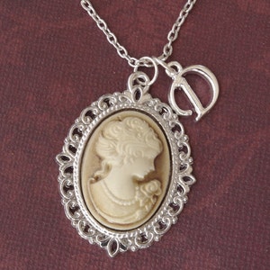 Collar inicial joyería personalizada regalo de cumpleaños para las mujeres cameo victoriano carta inicial collar Monograma Madres regalo de día para ella