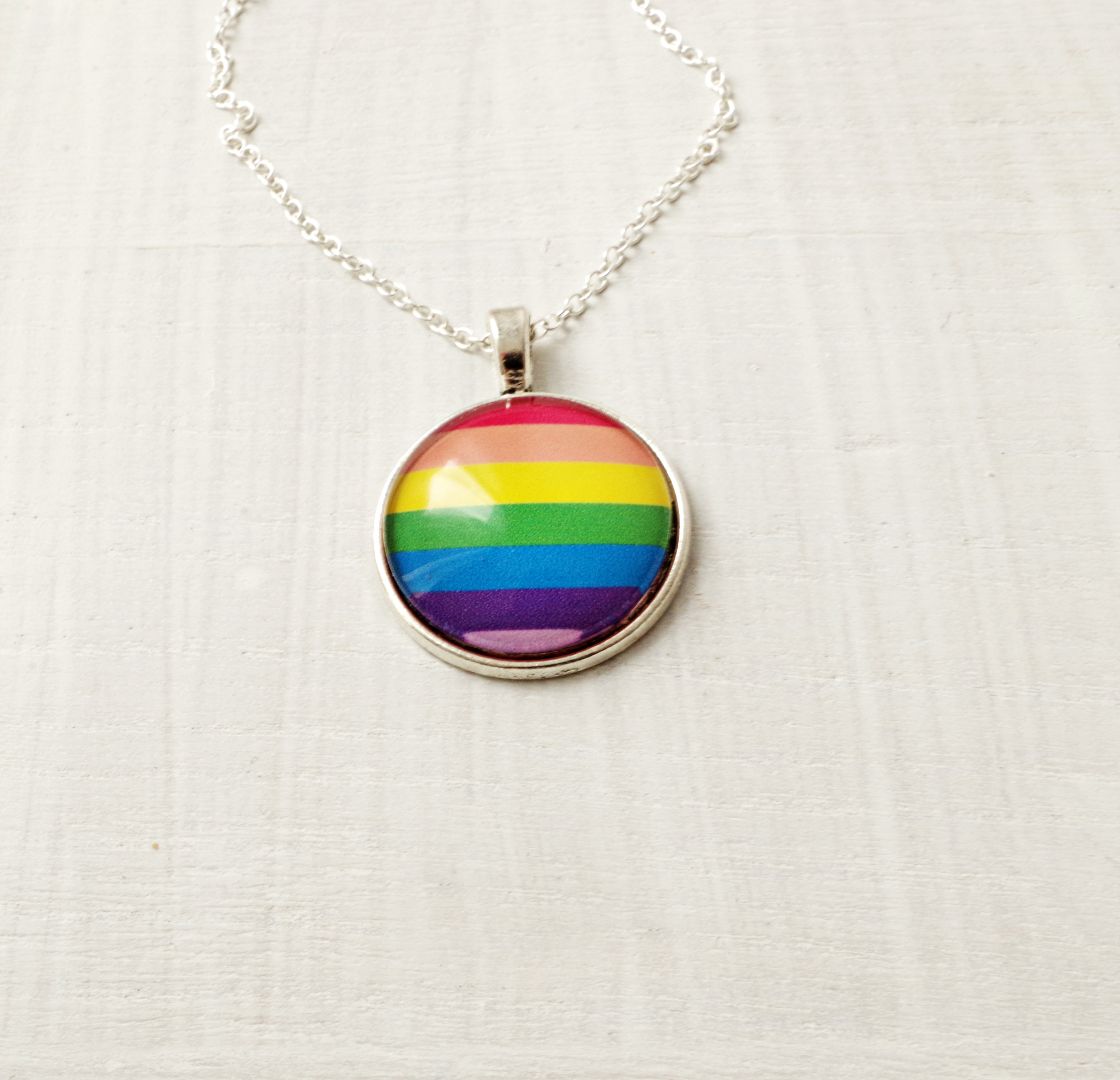 Gay Pride Necklace Lesbian Jewelry Gift for Gay Rainbow Necklace LGBT Jewelry Gay Pride Flag Colorful Necklace Rainbow Stripe Gay Necklace Etsy UK