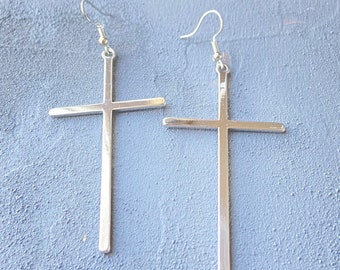 Large Cross Earrings Jesus Christ Christianity Religion Jewelry Big Cool Cross Jewelry