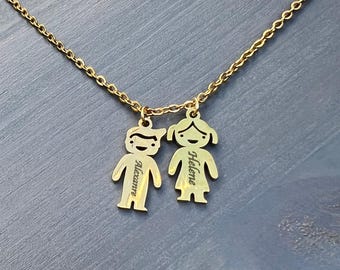 Collar infantil personalizado: regalo de joyería con nombre grabado