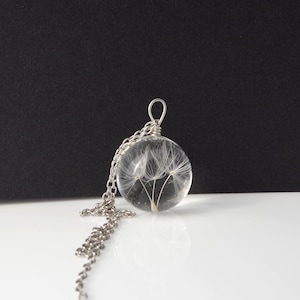 Dandelion seeds necklace Real dandelion jewelry Mothers gift for her Dandelion jewellery Gift women Gift for mom Gift  for girlfriend