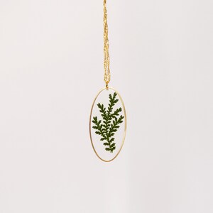 Echt gepresste Farn Blatt in Harz Halskette Weihnachtsgeschenke für Mutter Gold Halskette Terrarium Schmuck