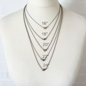Ketting brons 14 inch - 36 inch ketting Fijne antieke koperen kabelketting Herenketting Schakelmaat 2,5 x 3 mm