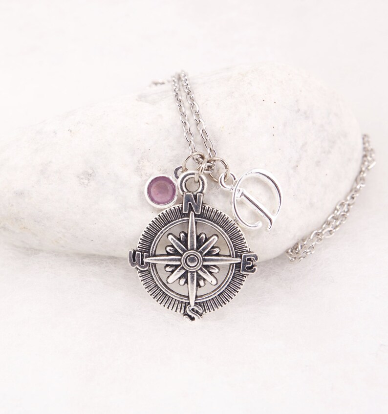 Compass necklace Personalized necklace Friendship jewelry Etsy