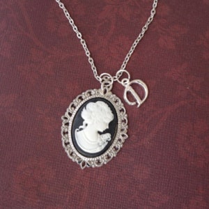 Personalizado Cameo collar plata carta joyería mujer Cameo collar dama de honor chica mejor amigo regalo para sus regalos únicos para las mujeres