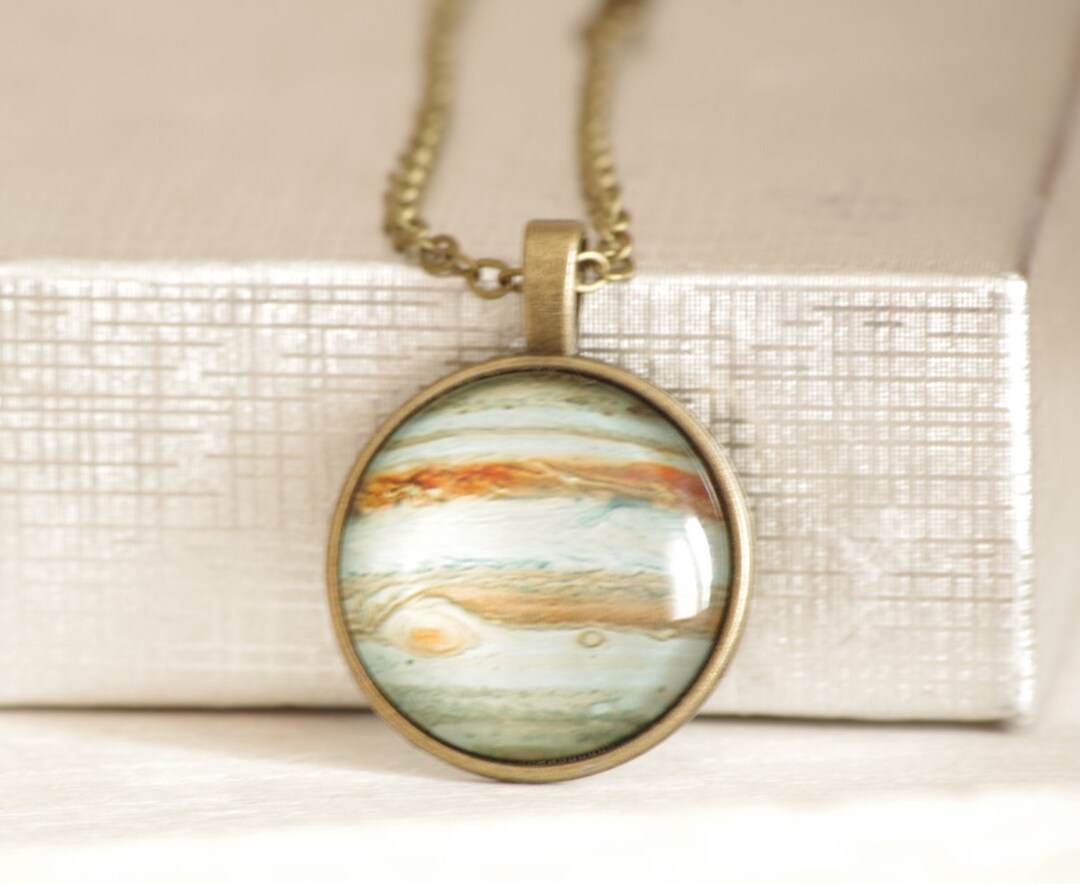 Jupiter Necklace Space Solar System Jewelry Galaxy Universe Space ...