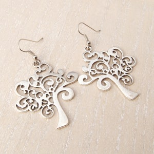 Tree earrings Life earrings Forest earrings Gift for Mom Tree of life jewelry  Gift for sister Tree charm Gift for her