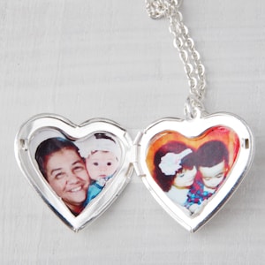 Heart photo locket Personalized  locket Family album necklace Customized jewelry Memory necklace  Picture Locket Mothers day gifts