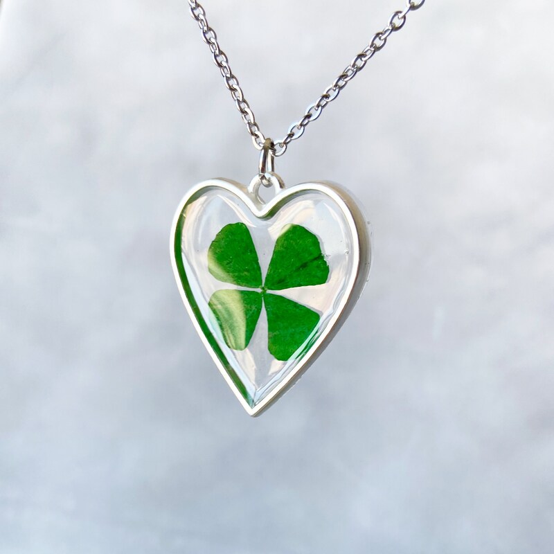 Real Four Leaf Clover Necklace - Etsy