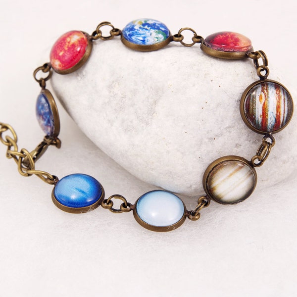 Planet Solar system bracelet Space Solar System Jewelry Nebula bracelet Venus Bracelet Space Jewelry Gift for her cosmic