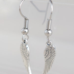 Angle Wing Earrings Angle Wing Charm Angle Wing Drop Earring Trending Earring Silver Angle Wing Silver Wings Earrings Fairy Wings Earrings image 4