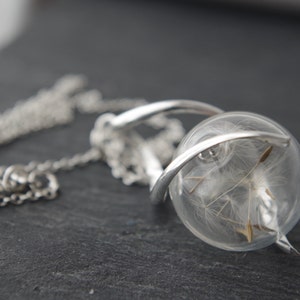 Löwenzahn Saatkette Terrarium Halskette Natur Halskette Wunsch Halskette Echte Pusteblume Muttertag Geschenk Glas Halskette Wildblume Halskette