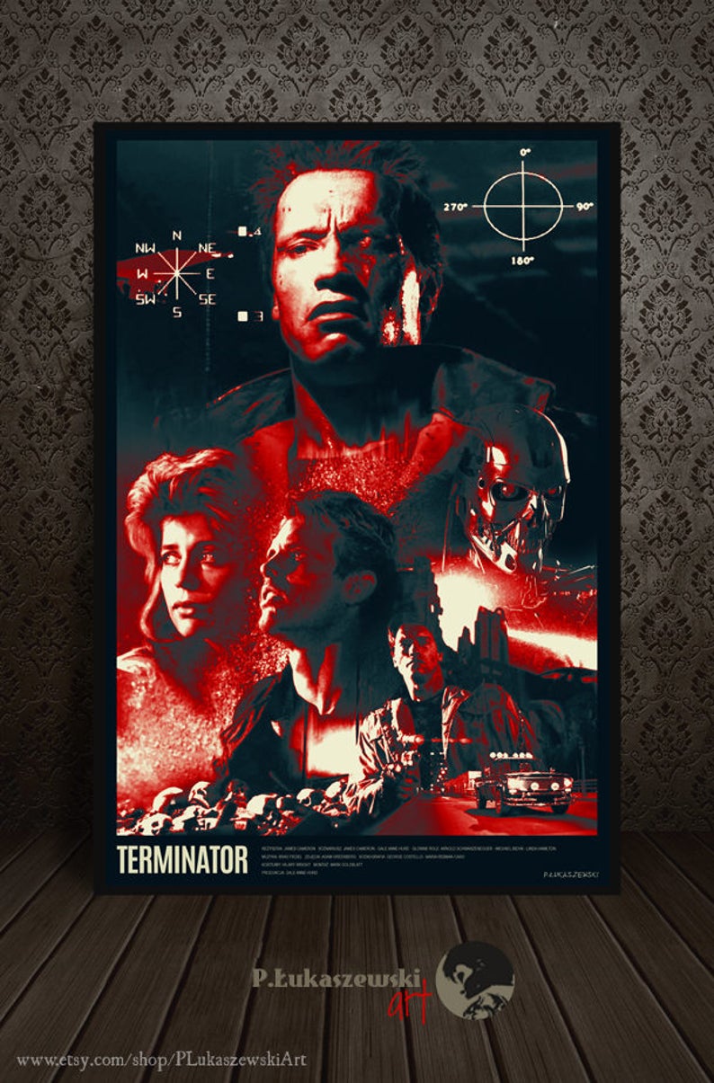 Terminator James Cameron Cult Classic Movie Poster Etsy
