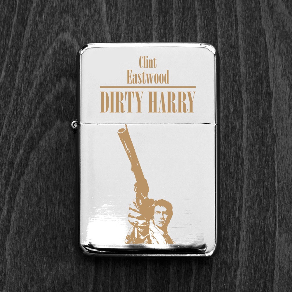 Dirty Harry Clint Eastwood Chrome Petrol Lighter Etsy